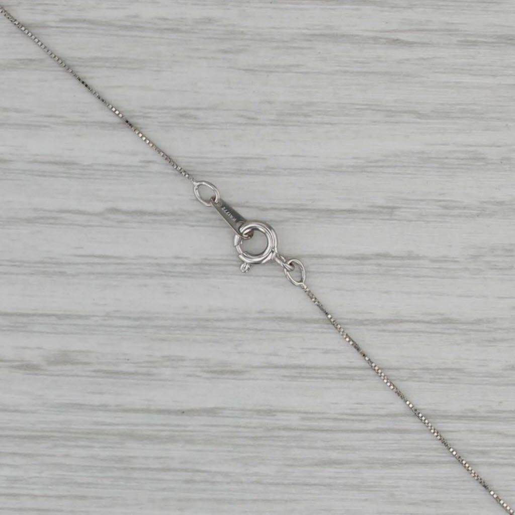 0.30ctw Diamond Flower Pendant Necklace 10k White Gold 18.25" Box Chain