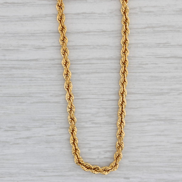 22" Rope Chain Necklace 14k Yellow Gold Lobster Clasp Milor Italy