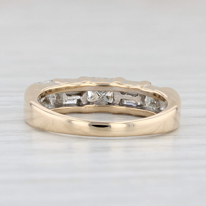 Light Gray 1.10ctw Diamond Wedding Band 14k Gold Size 5.25 Anniversary Stackable Ring