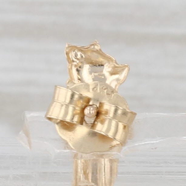 Classic Winnie the Pooh Stud Earrings 14k Yellow Gold Disney Cartoon