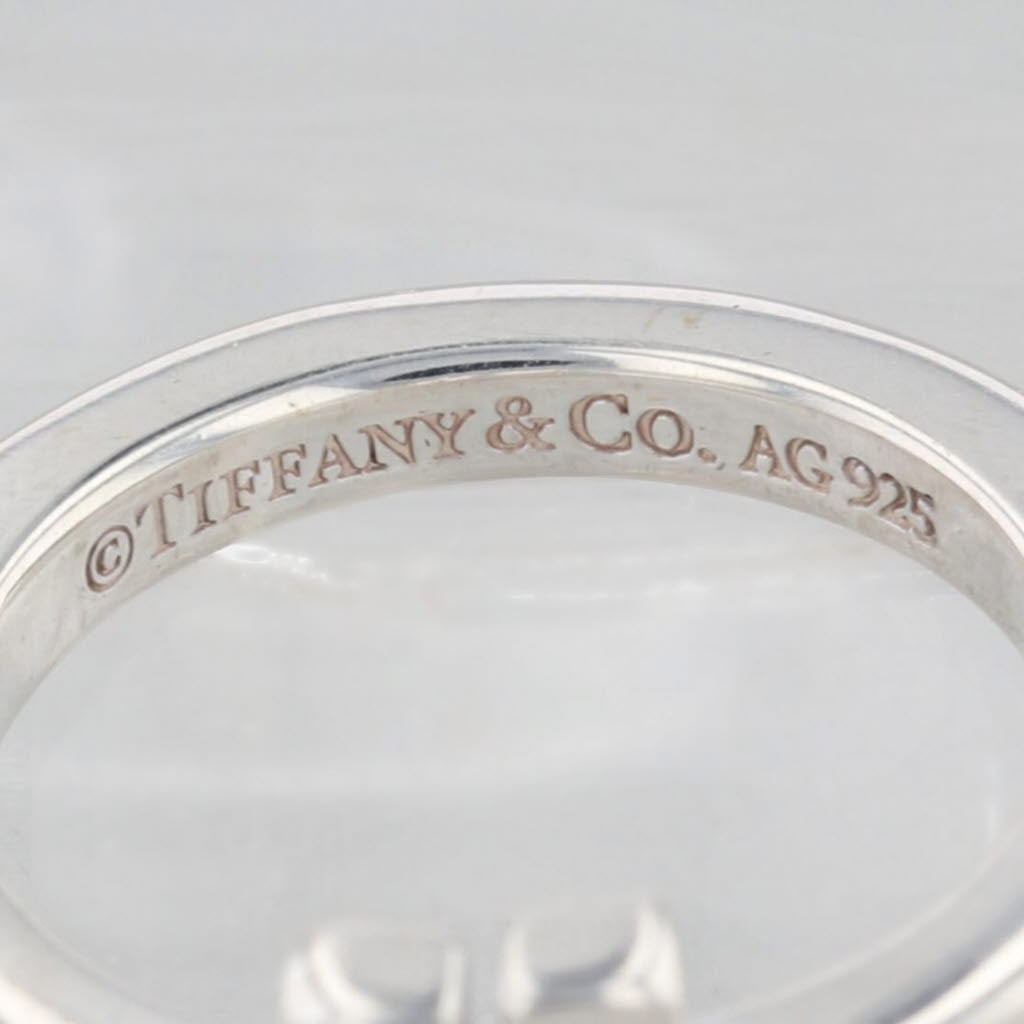 Tiffany T Square Ring Sterling Silver w/ Pouch Size 5 Adjustable