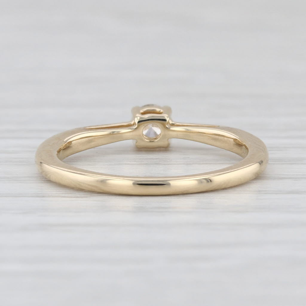 0.16ctw Diamond Solitaire Engagement Ring 14k Yellow Gold Size 6.25 Promise