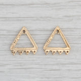 0.12ctw Diamond Earring Jackets 14k Yellow Gold Enhancers For Studs