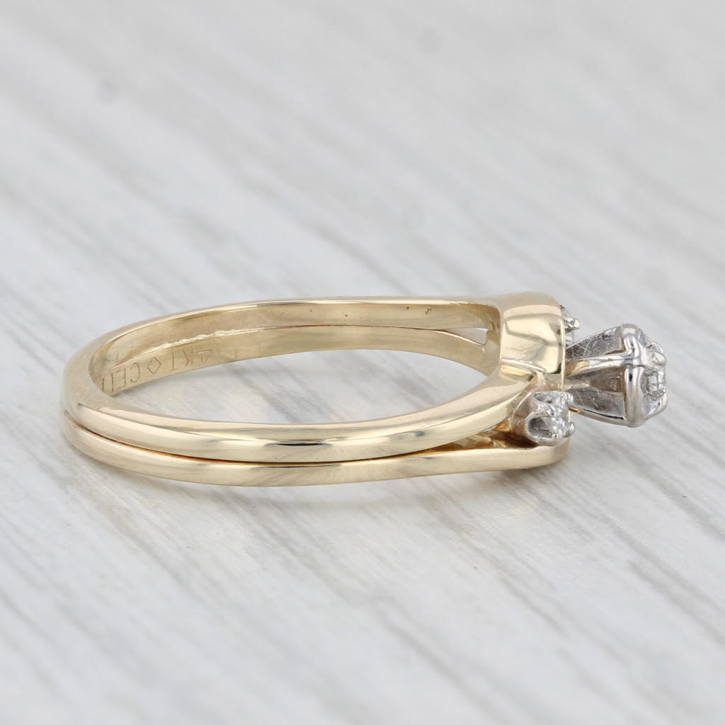 Light Gray Diamond Engagement Ring 14k Yellow Gold Size 5.75