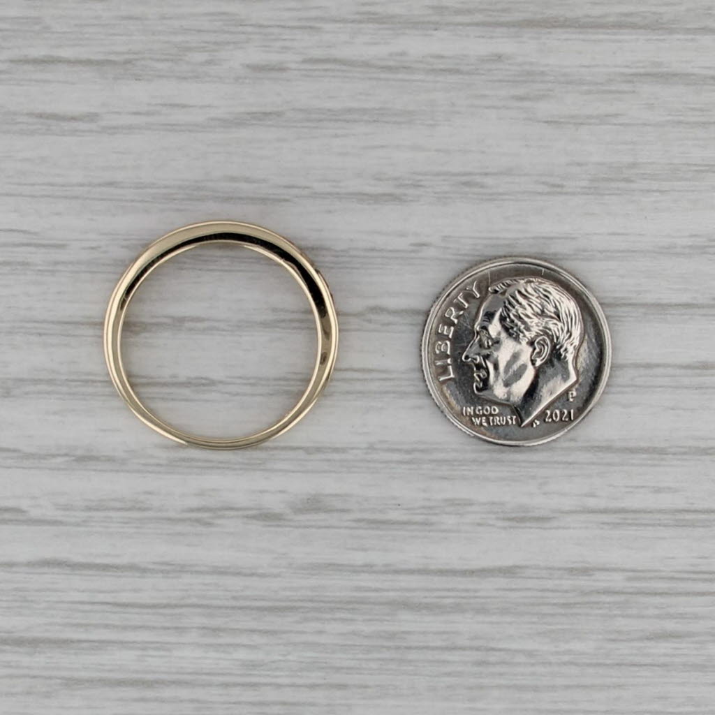 0.64ctw Rhodolite Garnet Ring 10k Yellow Gold Size 8 Stackable Wedding Band