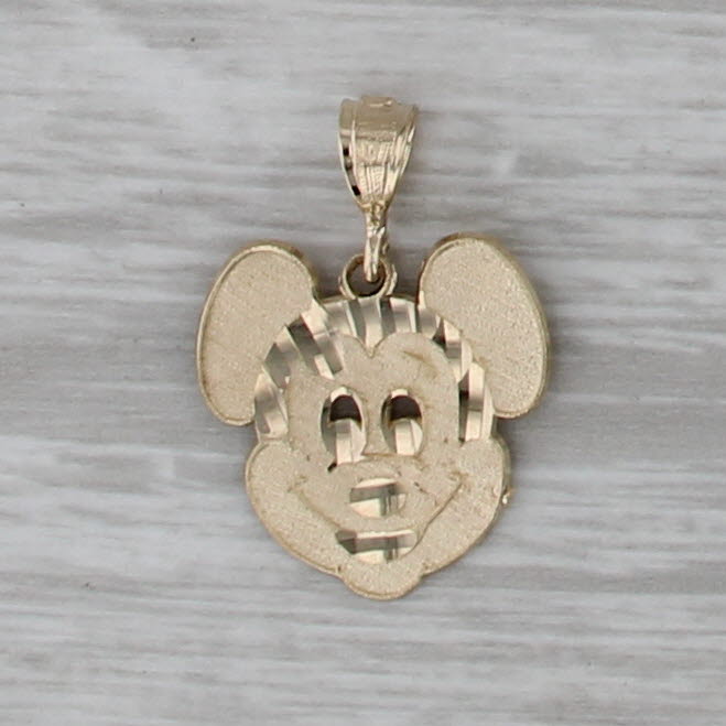 Mickey Mouse Pendant 10k Yellow Gold Classic Disney Cartoon Keepsake