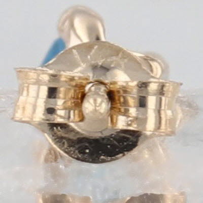 0.96ctw Pear Blue Topaz Stud Earrings 14k Yellow Gold Studs