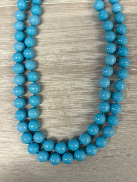 Dark Gray Ross Simons 1.90ctw Diamond Lab Created Turquoise Bead Necklace 18k Gold w/ Box