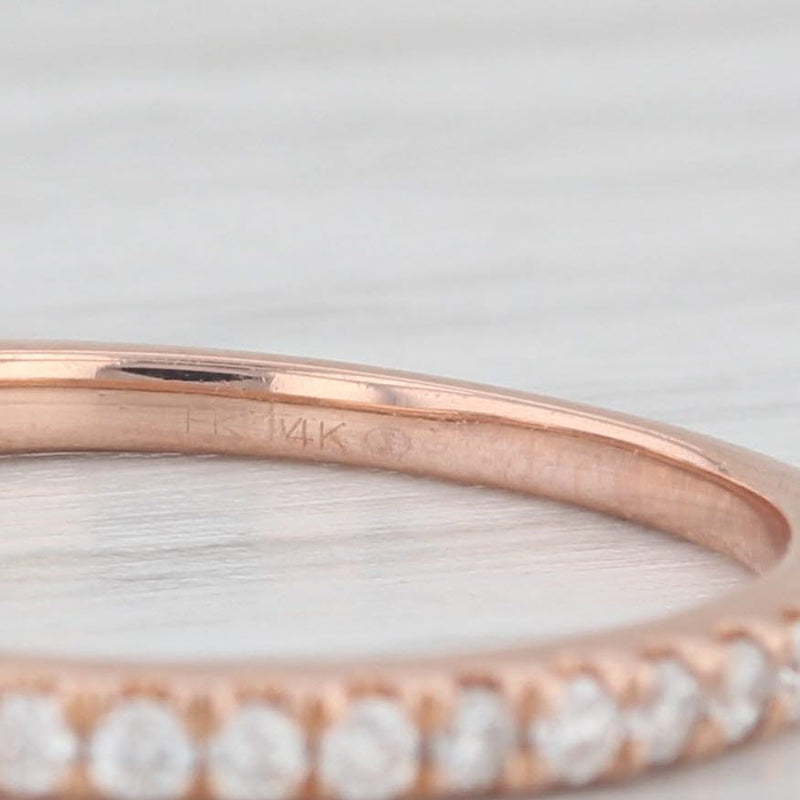 0.33ctw Diamond Wedding Band 14k Rose Gold Size 6 Stackable Anniversary