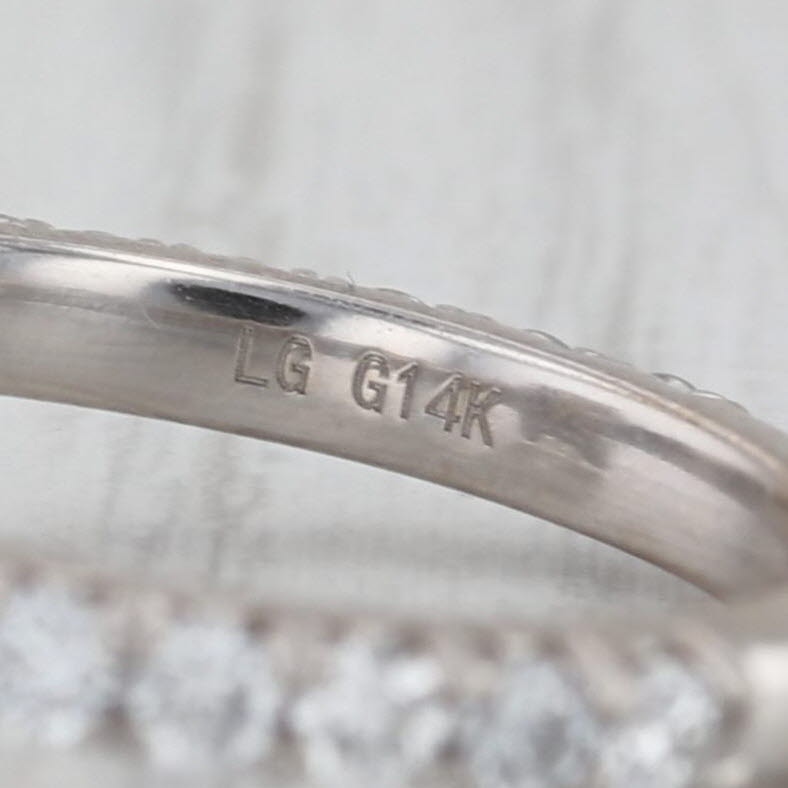 New IGI 3.75ctw Oval Lab Grown Diamond Engagement Ring 14k White Gold Size 6.5