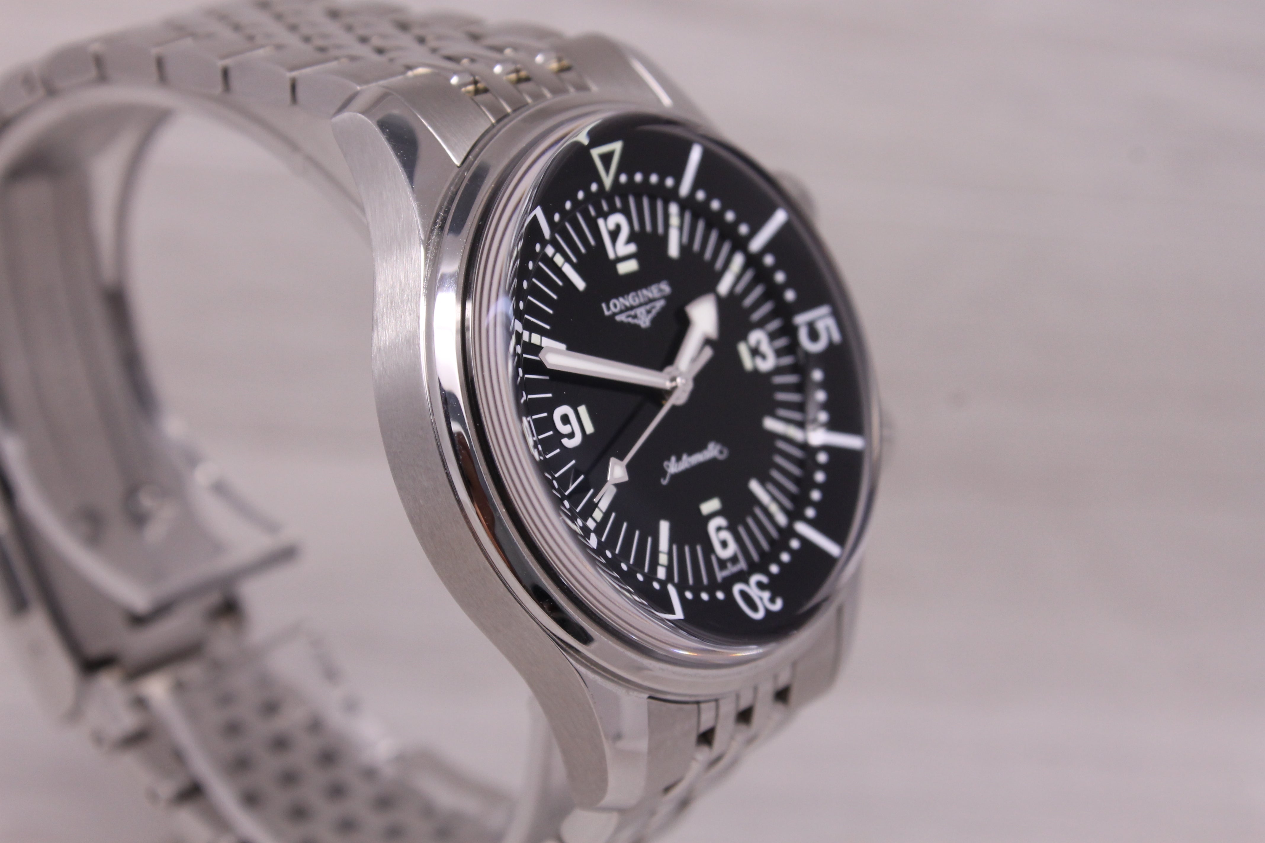 Longines Legend Diver 39mm Steel Mens Automatic Watch Bracelet L3.764.4 Heritage