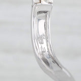 0.84ctw Diamond Journey Hoop Earrings 14k White Gold Snap Top Oval Hoops