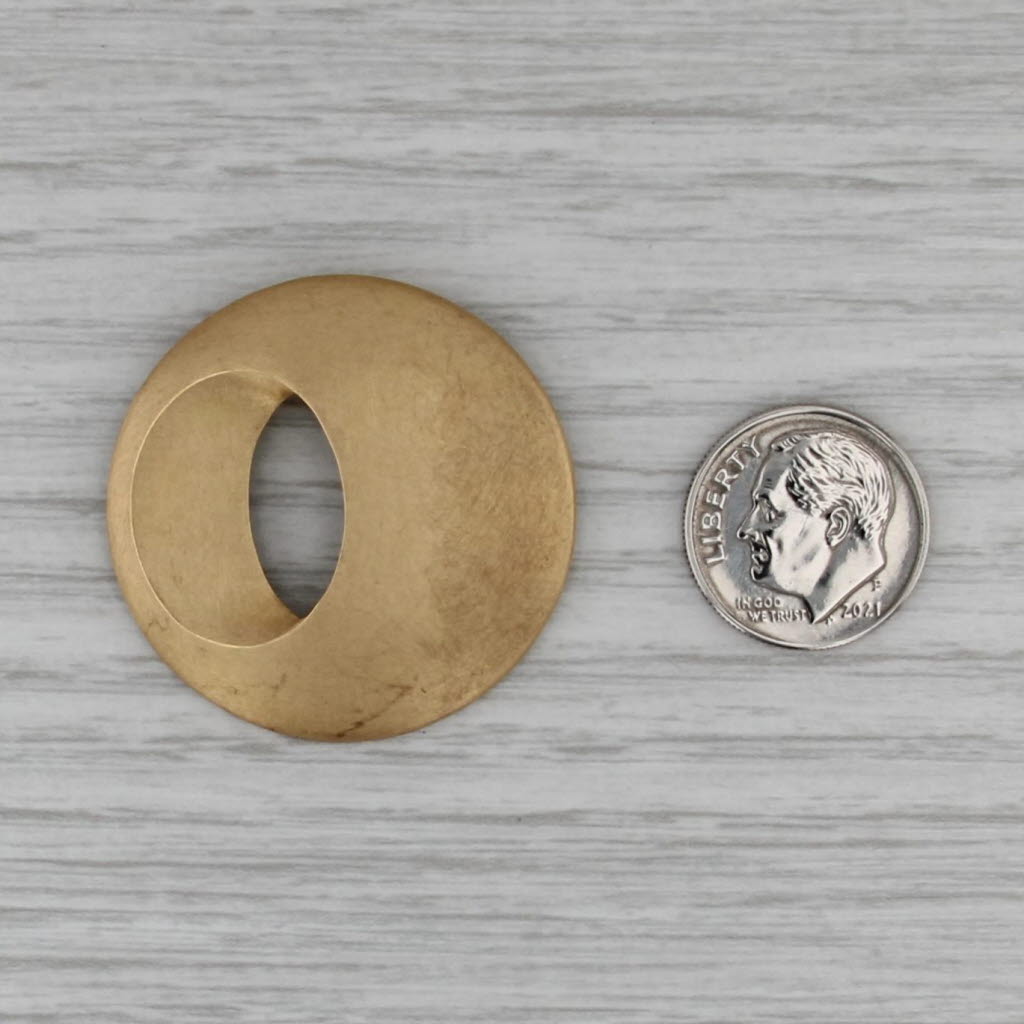 New Chavent Circle Disc Pendant 18k Yellow Gold