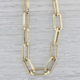 Elongated Cable Chain Necklace 14k Yellow Gold 31.5" 7.6mm Brev