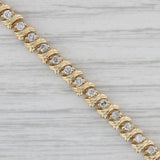 Gray 2.26ctw Diamond Tennis Bracelet 14k Yellow Gold 7.5" 4.6mm