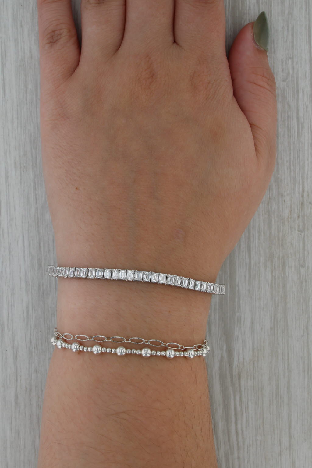 12.40ctw Diamond Tennis Bracelet 14k White Gold 7" 4mm