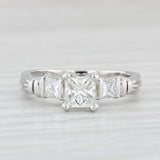 Light Gray Scott Kay 1.13ctw Princess Diamond Engagement Ring Platinum Size 5.75