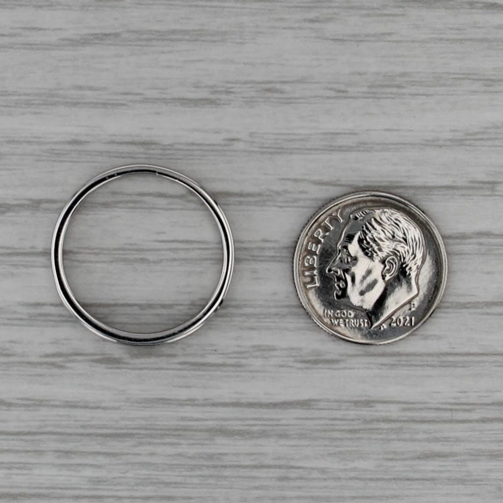 0.25ctw Diamond Wedding Band 14k White Gold Size 8 Stackable Anniversary Ring