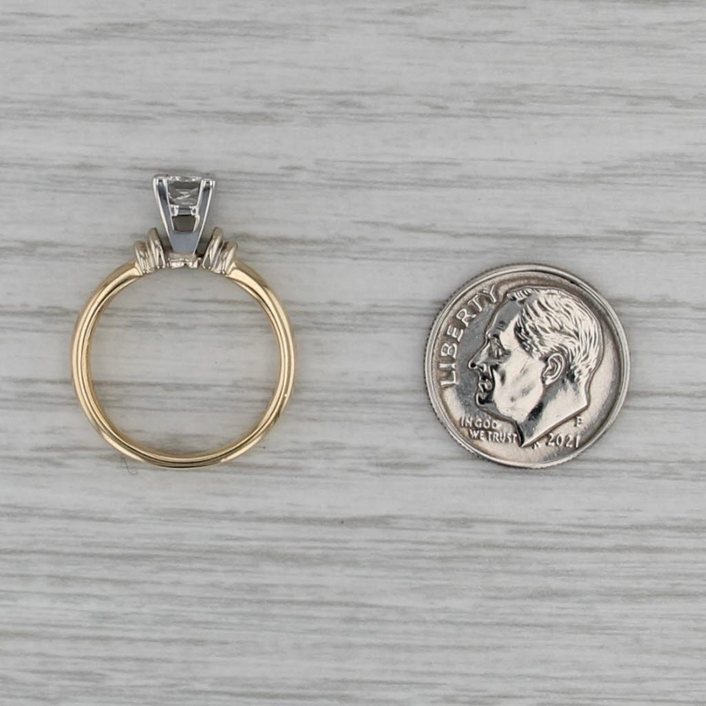 0.50ct Princess Diamond Engagement Ring 14k Gold Size 5.5