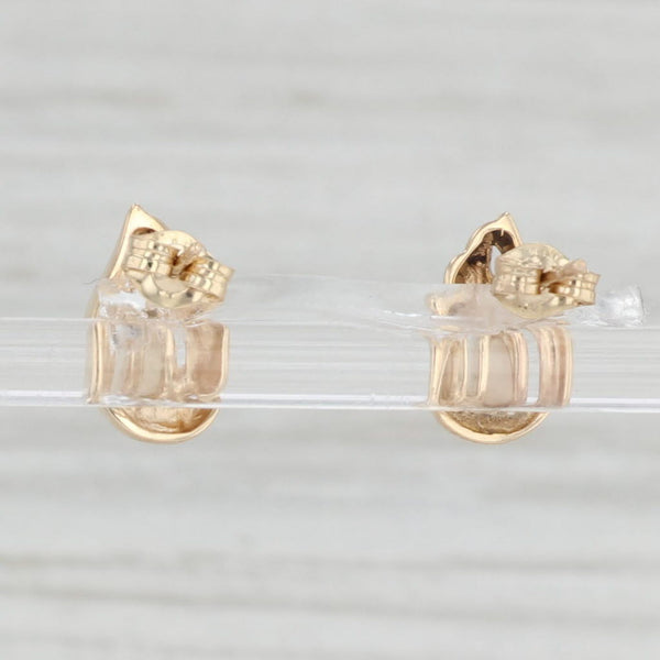 Light Gray Lab Created Opal Cubic Zirconia Stud Earrings 10k Yellow Gold Teardrop Studs