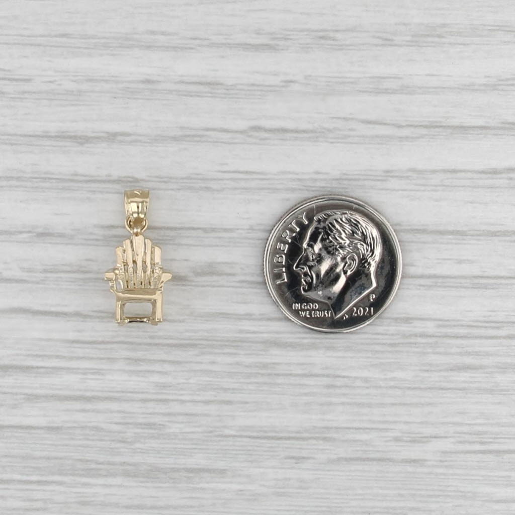 Adirondack Chair Pendant 10k Yellow Gold Porch Beach Chair Charm