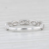 New 0.20ctw Diamond Ring 14k White Gold Size 6.5 Band Wedding Stackable
