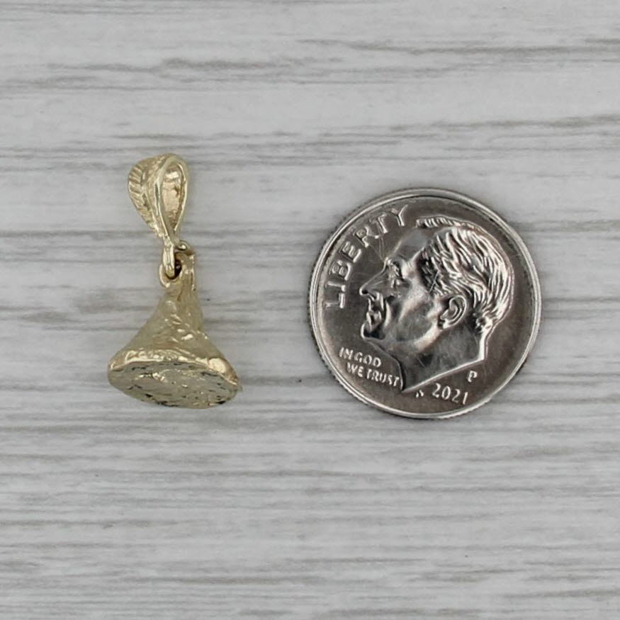 Hershey Kiss Pendant 10k Yellow Gold Small Drop Souvenir
