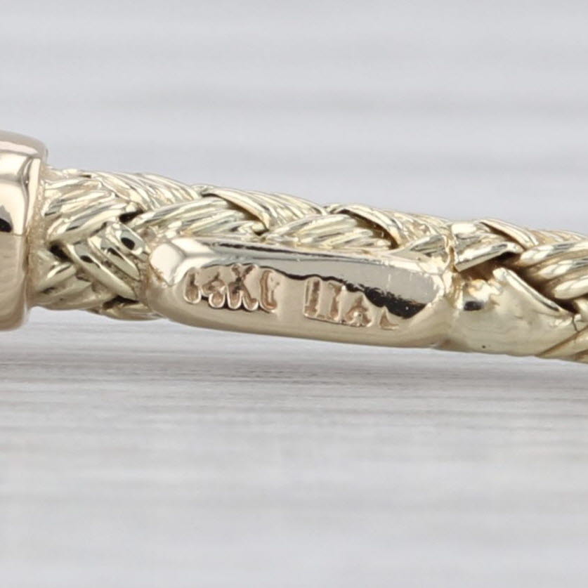 Flexible Woven Bangle Bracelet 14k Yellow Gold 6.25" 2.6mm