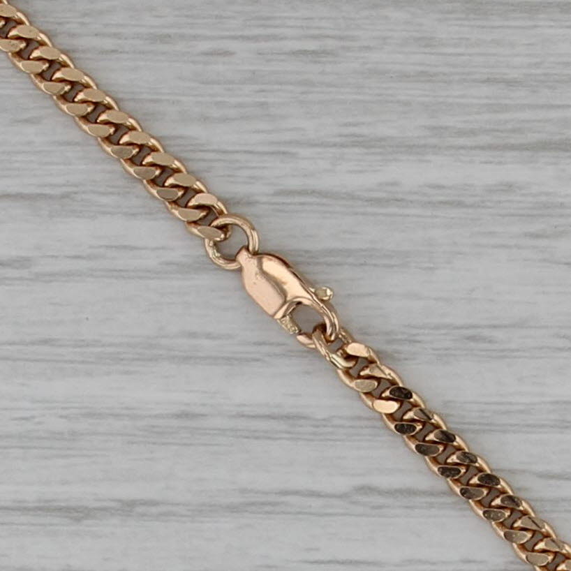 24.25" Curb Chain Necklace 18k Yellow Gold 3.5mm