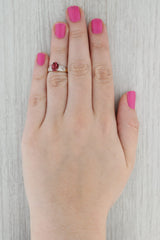 1.38ct Oval Pink Tourmaline Diamond Ring 10k Yellow Gold Size 4.75