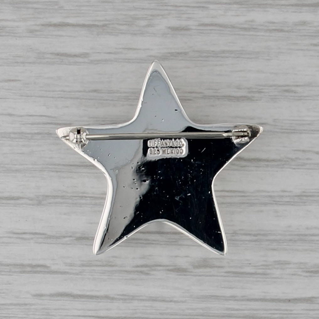 Tiffany & Co Puffy Star Pin Sterling Silver Brooch
