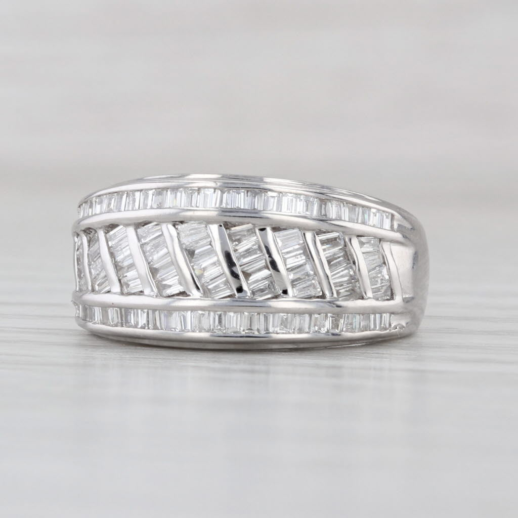 Le Vian 1.24ctw Diamond Cross Hatch Ring 18k White Gold Size 6.75