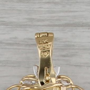 Mabe Blister Pearl Diamond Enhancer Pendant 18k Yellow Gold Statement Clip Bail