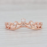 Gray 0.10ctw Diamond Tiara Ring 14k Rose Gold Size 7.5 Stackable Band Wedding