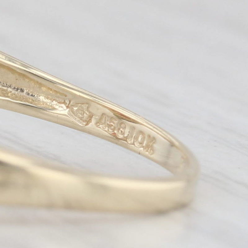 1.60ctw 3-Stone Garnet Ring 10k Yellow Gold Size 6 Bypass