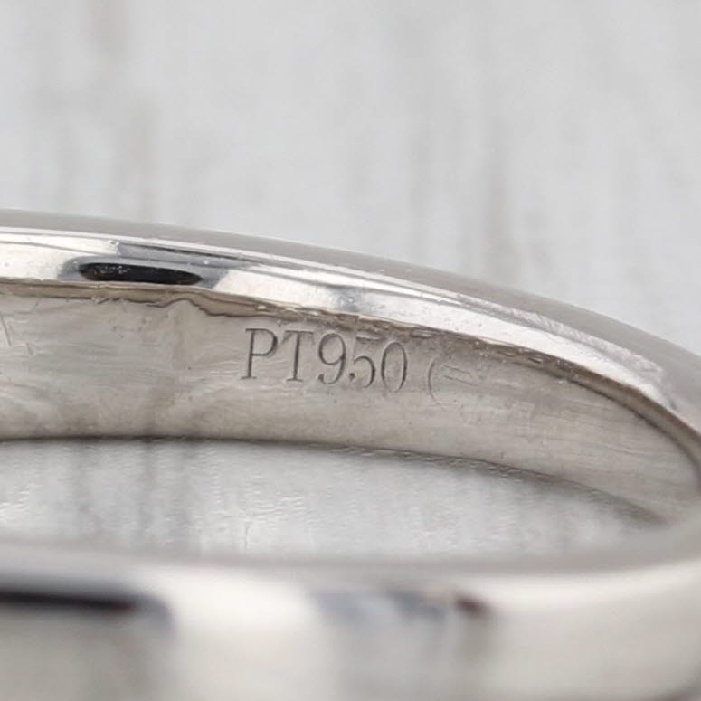 0.50ctw VS2 Channel Set Princess Wedding Band 950 Platinum Size 6-6.25 Ring