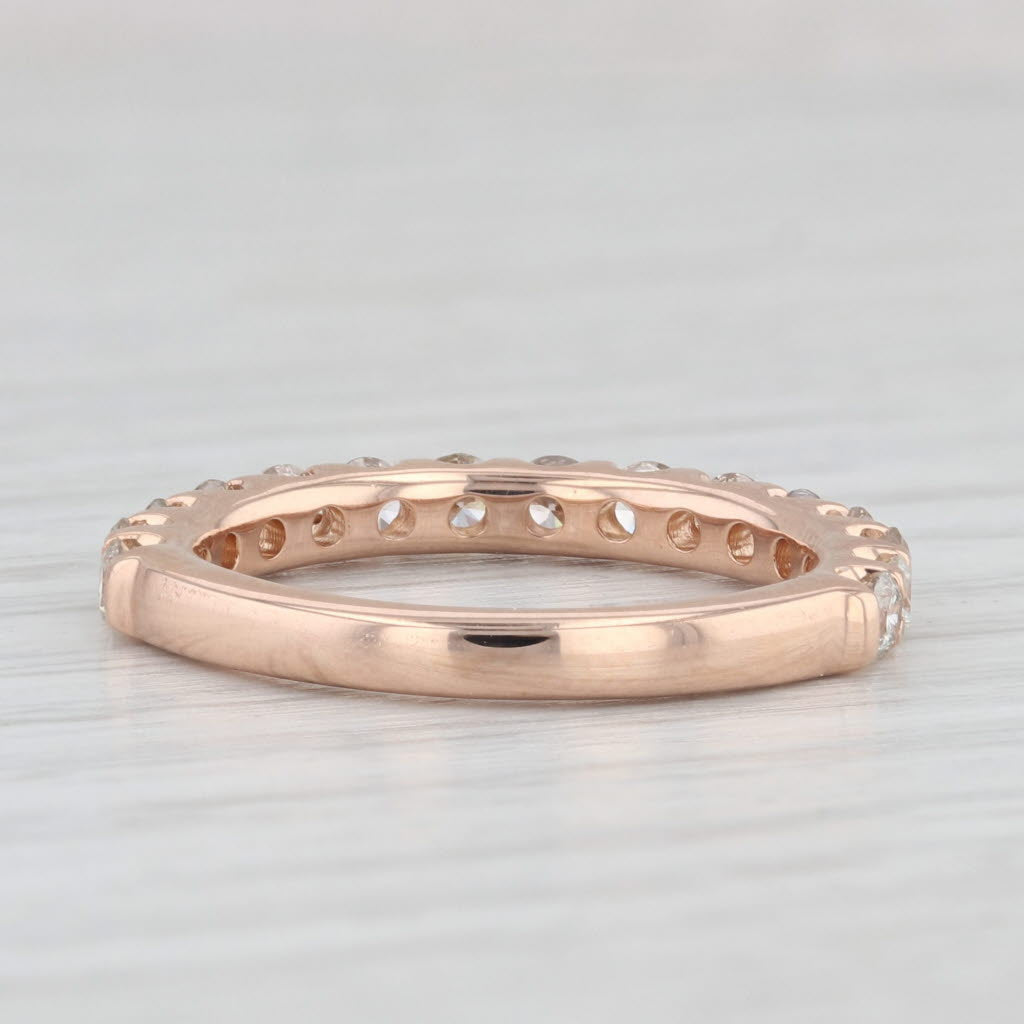 Light Gray Le Vian 0.90ctw Diamond Wedding Band Stackable Anniversary Ring 14k Rose Gold