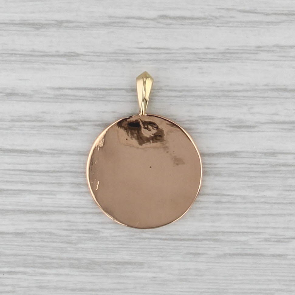 Figural Tribal Coin Pendant 21k Rose Yellow Gold Medallion Token