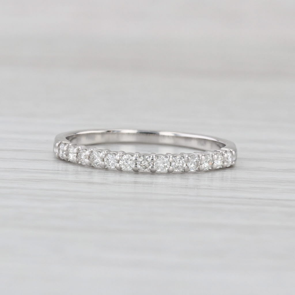 0.25ctw Diamond Wedding Band 14k White Gold Anniversary Ring Size 7.25