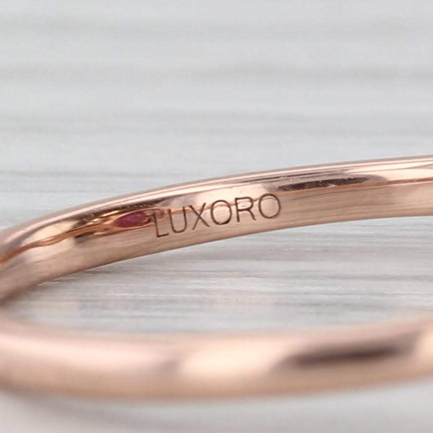 Luxoro 1.50ct Ruby Round Brilliant Solitaire Ring 14k Rose Gold Size 8