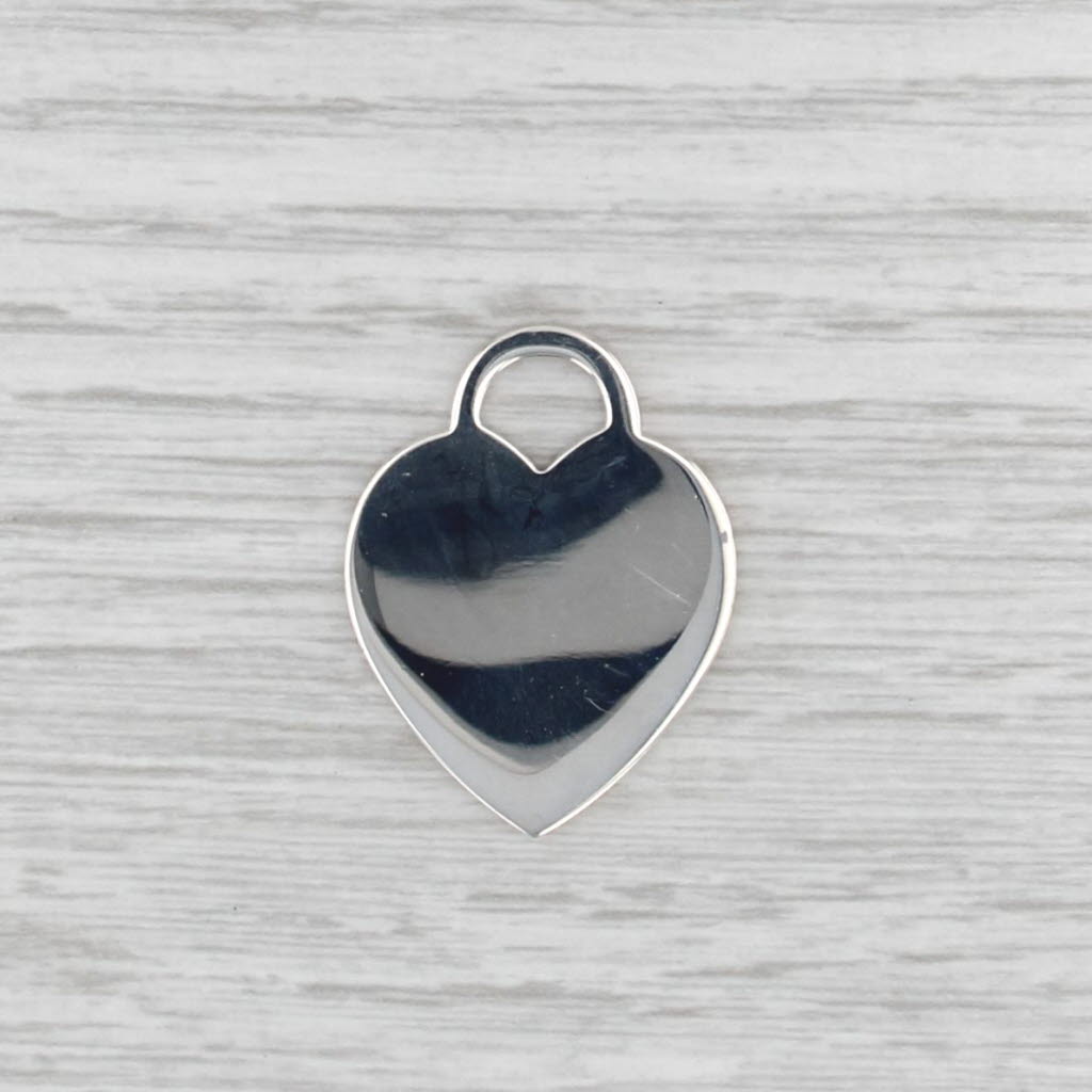 Engravable Return to Tiffany Heart Lock ID Tag Charm Sterling Silver T & Co