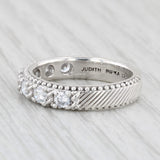 0.60ctw Cubic Zirconia Ring Sterling Silver Stackable Band Judith Ripka
