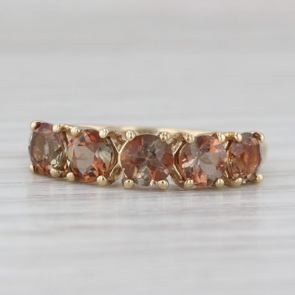 Rainbow 1.25ctw Andalusite Ring 10k Yellow Gold Size 5 Stackable