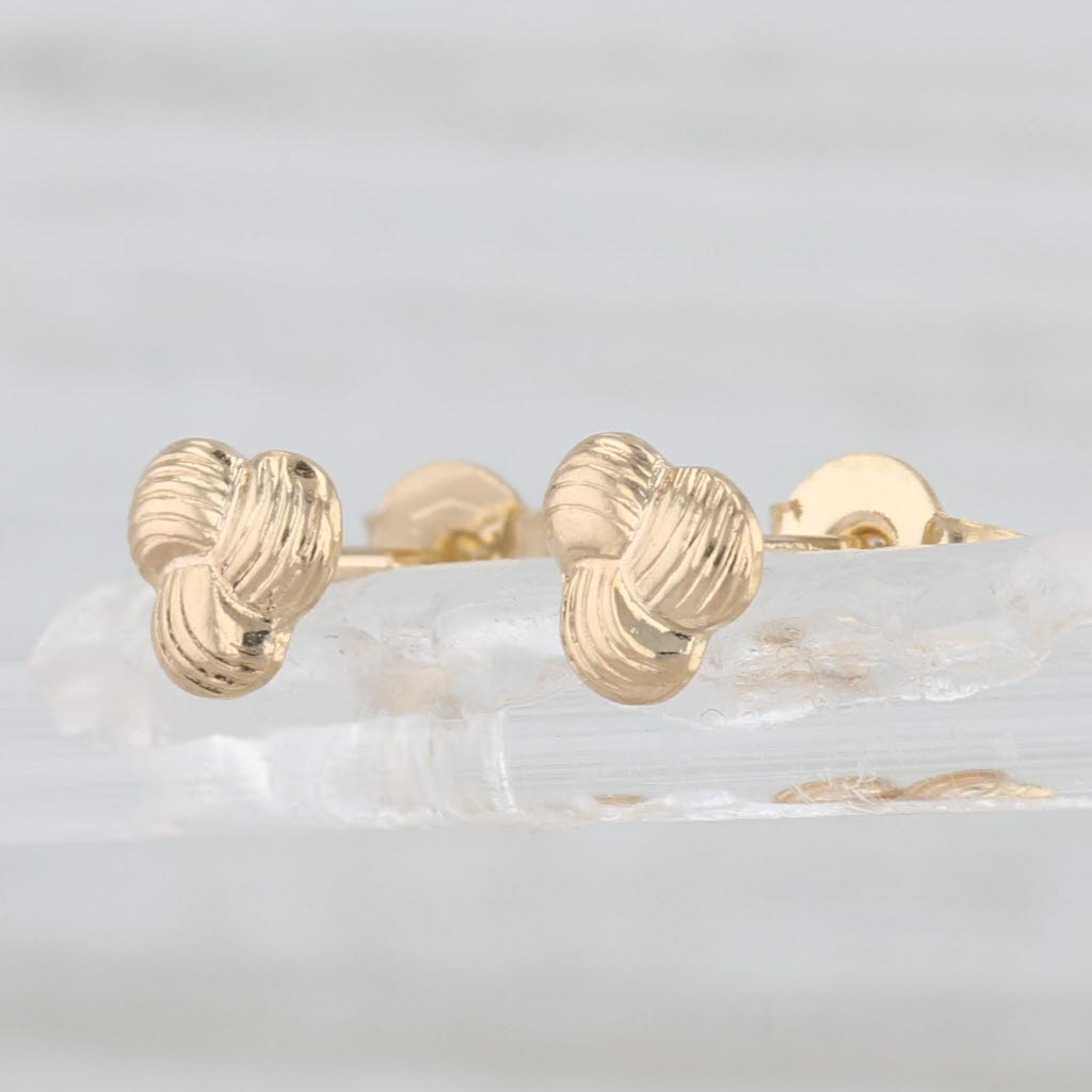 Knot Stud Earrings 18k Yellow Gold Small Studs