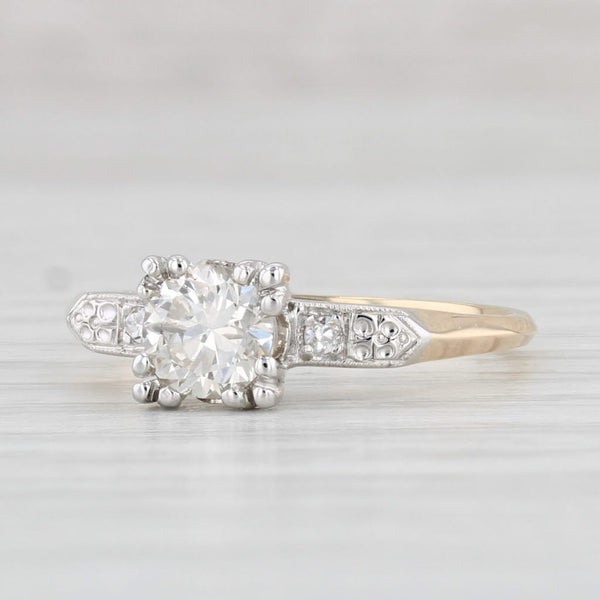 Light Gray 0.59ctw Diamond Engagement Ring 14k Gold Size 6.25 Vintage Woods