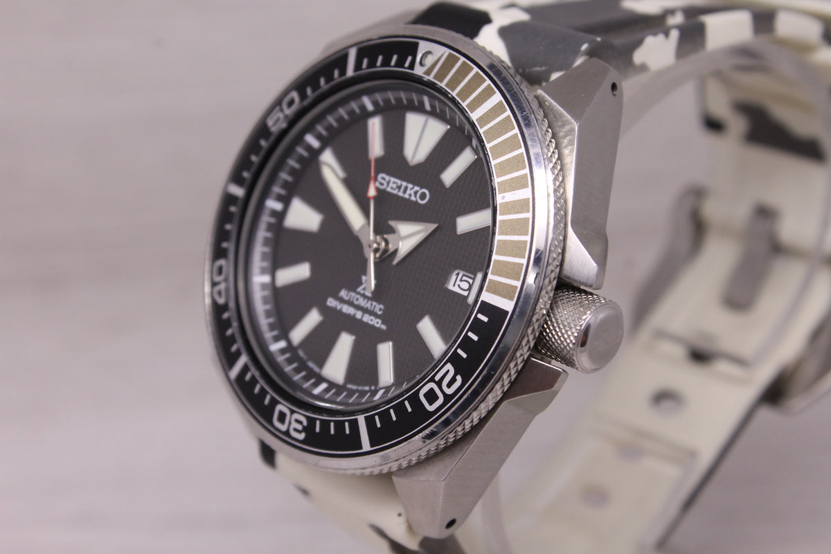 Seiko Prospex Samurai 44m Automatic Divers Watch Date Stainless Steel SRBP51