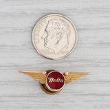 Light Gray Delta Airlines Wings Pin 10k Yellow Gold Company Service Souvenir