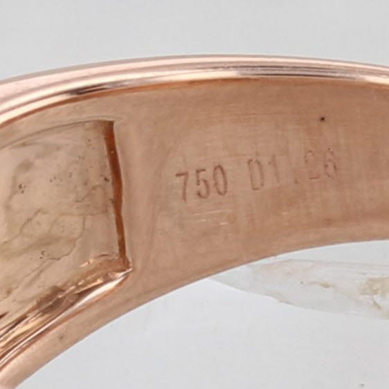 1.26ctw Diamond Ring 18k Rose Gold Size 8.5 Anniversary Band