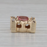 0.97ctw Pink Tourmaline Diamond Slide Bracelet Charm 14k Gold Richard Klein
