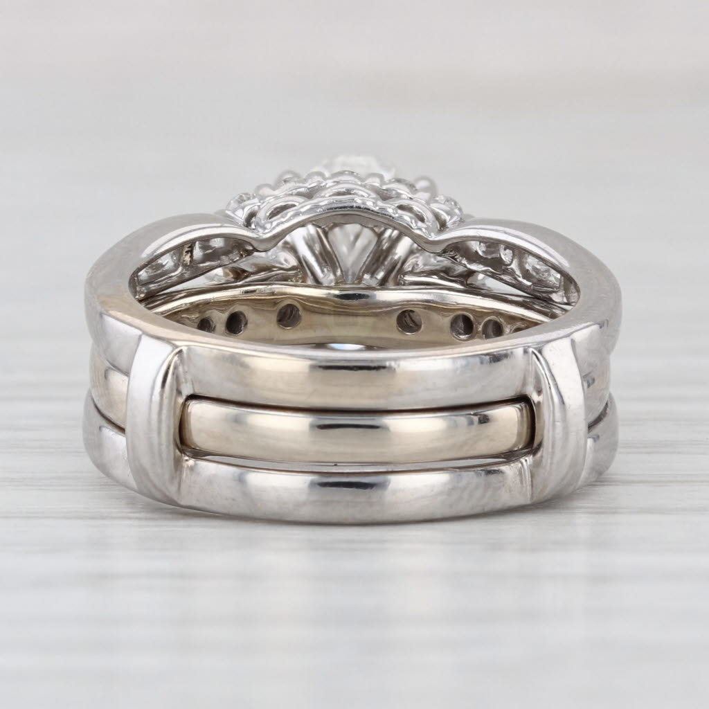 2.74ctw IGI Lab Created Diamond Engagement Ring Wedding Band Jacket 14k Gold